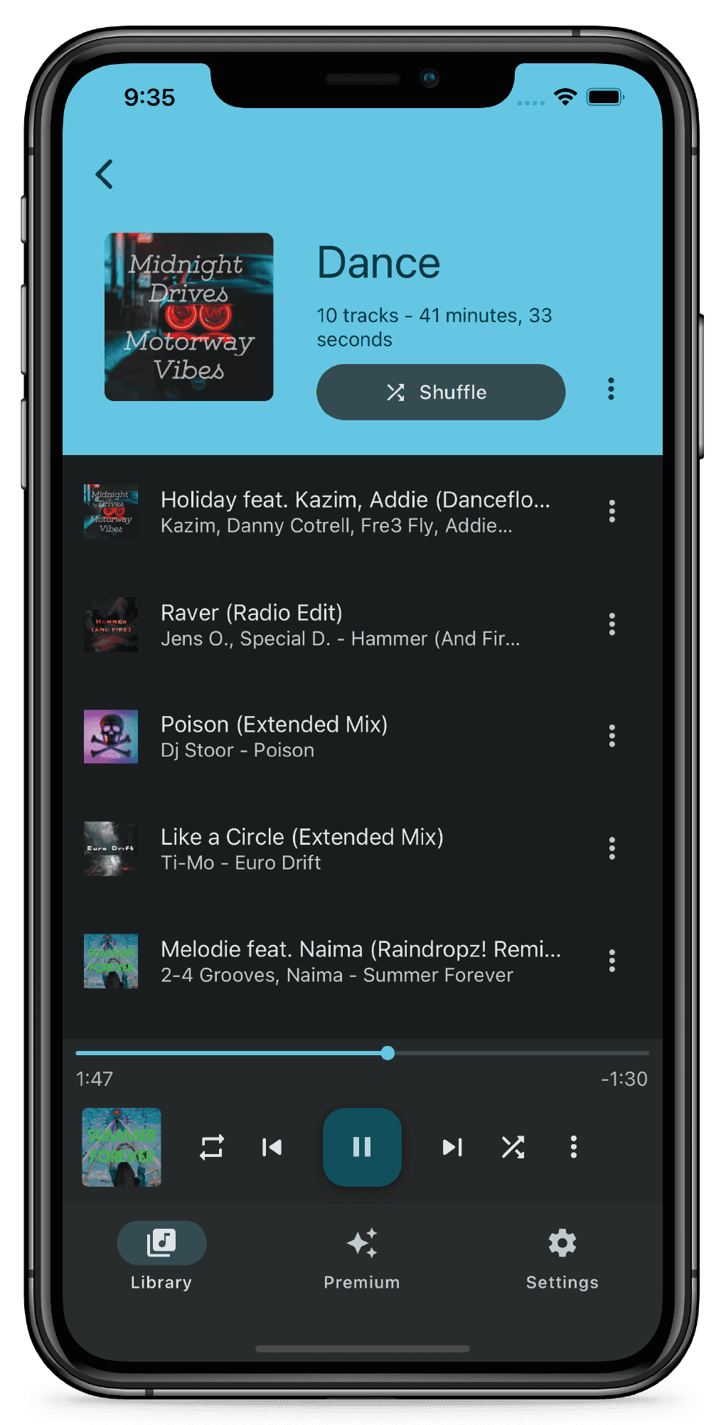 Edit metadata in the GradedBlue Music app